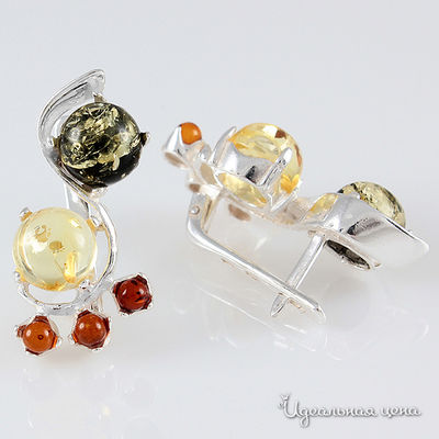 Серьги Эсмеральда, цвет коричневый