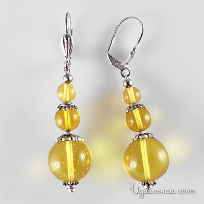 Серьги Эсмеральда, цвет желтый