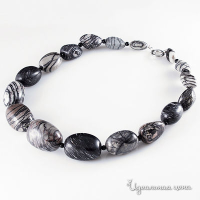 Бусы Migura, цвет серый