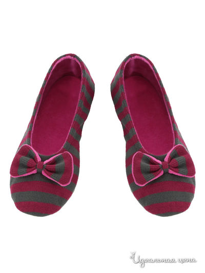 Тапочки Isotoner, цвет красный, серый