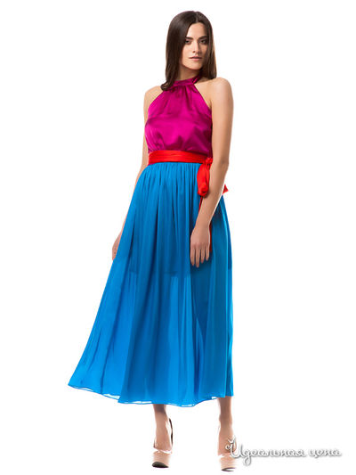 Платье Leo Mayers, цвет синее, фуксия, красное