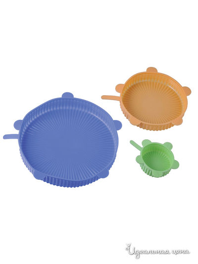 Набор  крышек, 3 предмета: 22 см, 17см, 7 см Regent, цвет синий, жёлтый, зелёный