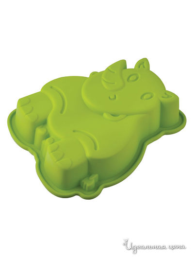 Форма для выпечки "Носорог", 11х15х4,5 см Regent, цвет зелёный