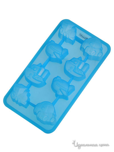 Форма для льда "Путешествие", 19,5х10,5х2,5 см Regent, цвет голубой