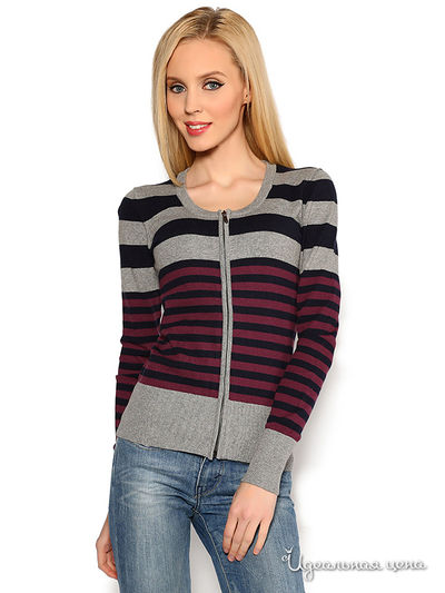 Кардиган C'est Beau la Vie!, цвет серый,красный,синий