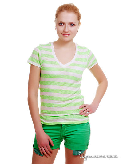 Футболка Red Soul, цвет в полоску зеленый неон