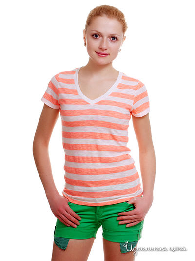 Футболка Red Soul, цвет в полоску оранжевый неон