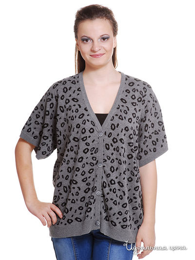 Кардиган Red Soul, цвет серо-коричневый/бордовый