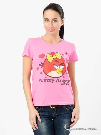 Футболка Angry Birds, цвет розовый