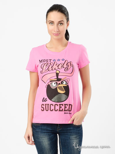 Футболка Angry Birds, цвет розовый