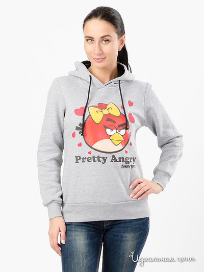Толстовка Angry Birds, цвет серый меланж