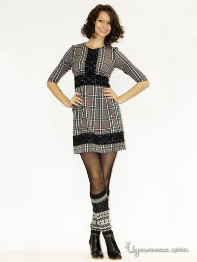 Платье Nastya Sergeeva by May Be, цвет серая клетка