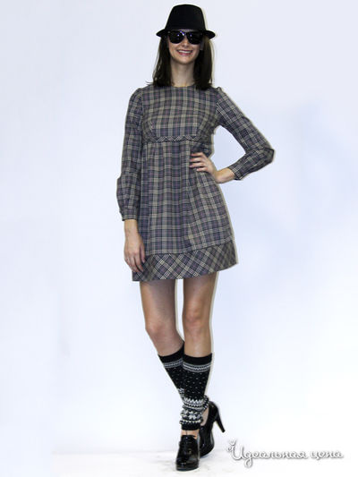 Платье Nastya Sergeeva by May Be, цвет серая клетка
