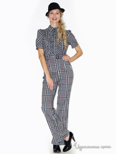 Комбинезон Nastya Sergeeva by May Be, цвет серая клетка