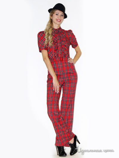 Комбинезон Nastya Sergeeva by May Be, цвет красная клетка