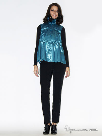 Жилет Nastya Sergeeva by May Be, цвет изумрудный