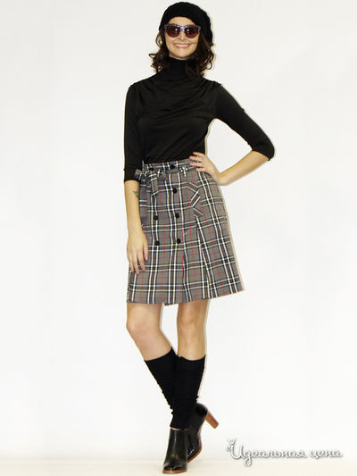 Юбка Nastya Sergeeva by May Be, цвет серая клетка