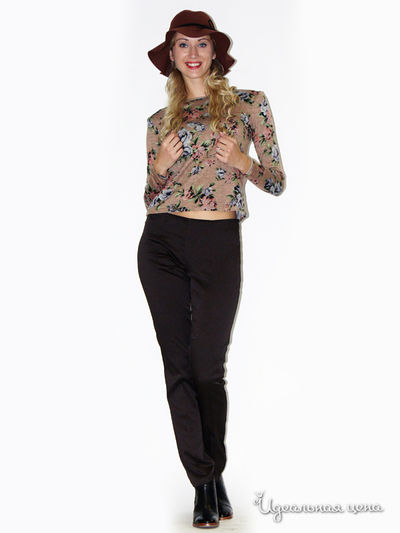 Блуза Nastya Sergeeva by May Be, цвет коричнево-оранжевый