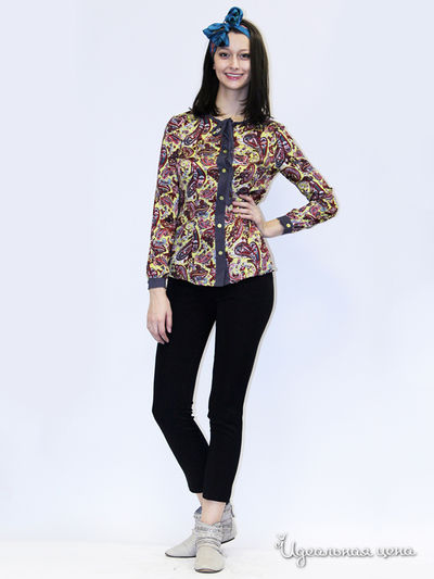 Блуза Nastya Sergeeva by May Be, цвет желто-красный