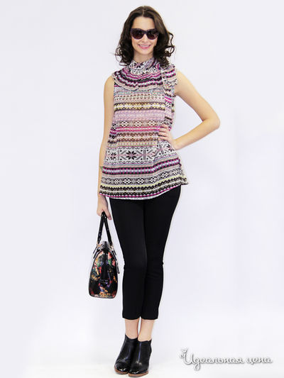 Блуза Nastya Sergeeva by May Be, цвет сиренево-оранжевый