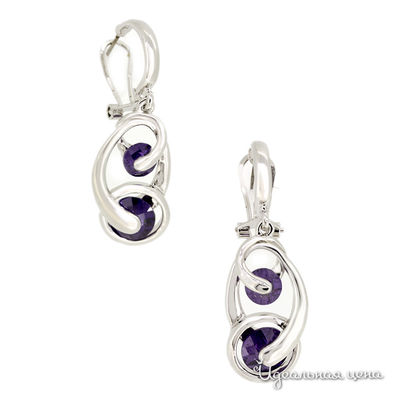 Серьга Incognito, цвет аметист