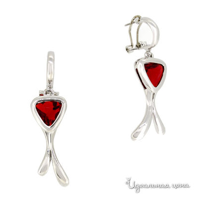 Серьги Incognito, цвет бордовый