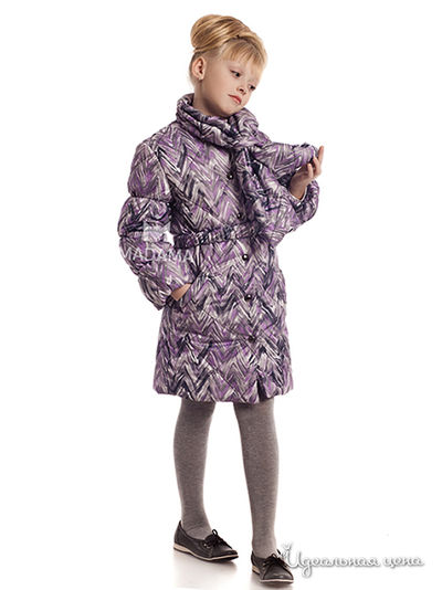 Пальто Madama, цвет сирень/серый