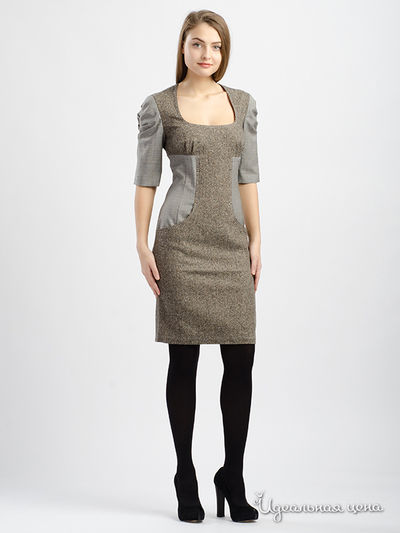 Платье Maria Rybalchenko, цвет серый, коричневый