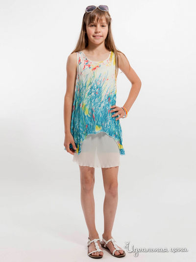 Платье Million X, цвет бирюзовый, желтый