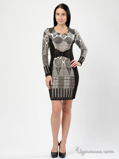 Платье Ports, цвет белый с черным