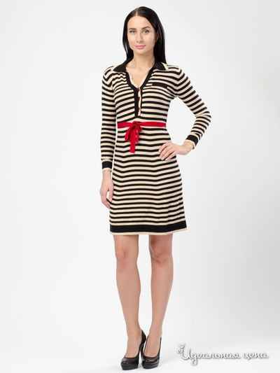 Платье Only, цвет черно-бежевый