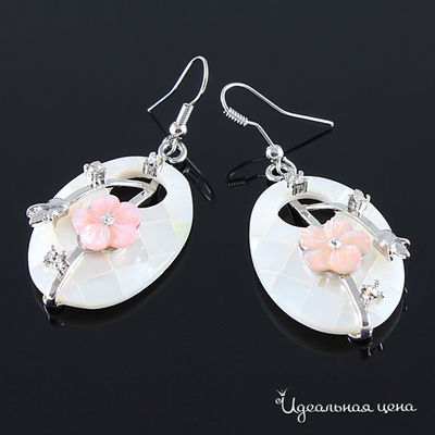 Серьги Migura, цвет белый/розовый