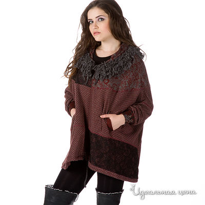 Кофта IKO, цвет цвет бордовый / серый