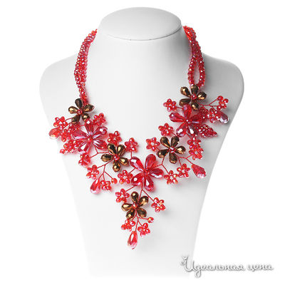 Колье Эсмеральда, цвет красный, золотистый