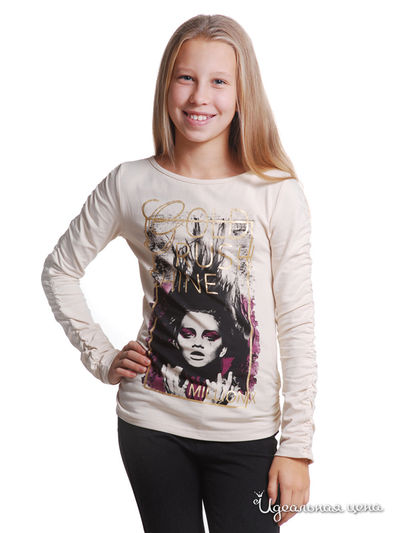 Лонгслив Million X, цвет светло-бежевый,черный