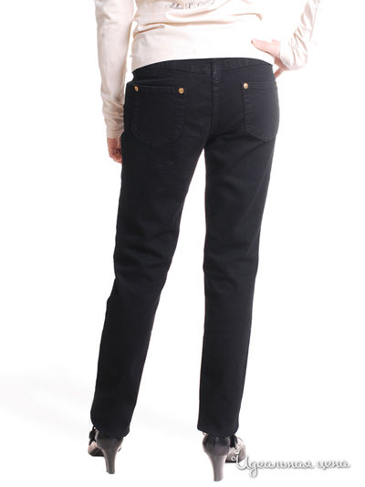 Узкие джинсы с ремнем Million X для девочки, цвет черный