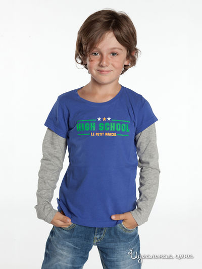 Лонгслив Le Petit Marcel, цвет синий, серый