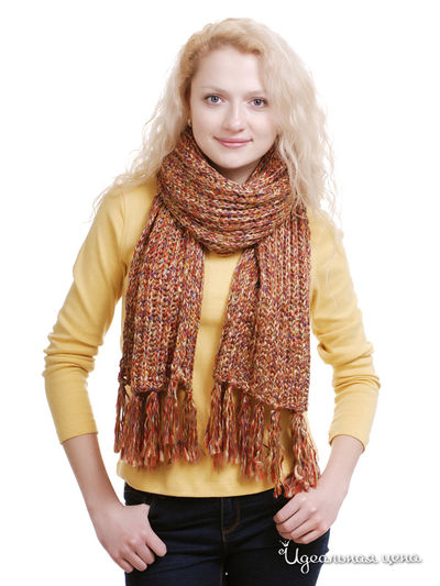 Шарф Little Marcel, цвет коричневый, оранжевый