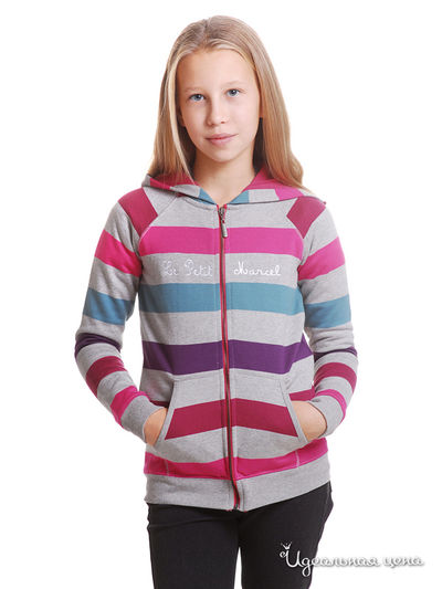 Толстовка Le Petit Marcel, цвет серый, розовый