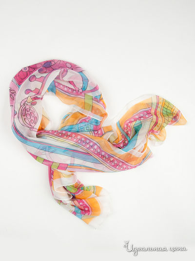 Платок Dolci Capricci, цвет белый,розовый