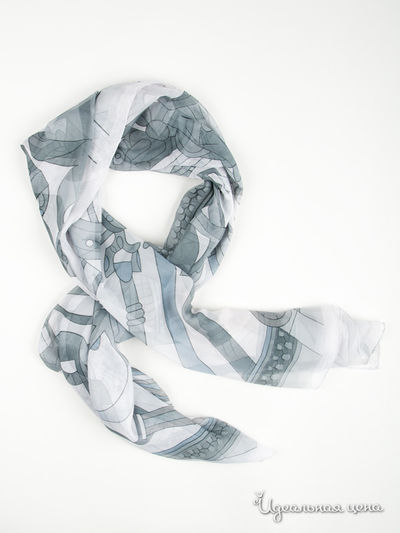 Платок Dolci Capricci, цвет серый, белый