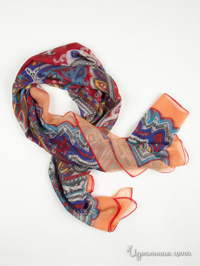 Платок Dolci Capricci, цвет красный, синий, оранжевый
