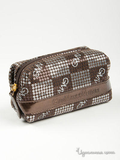 Косметичка GianMarco Venturi, цвет бронзовый