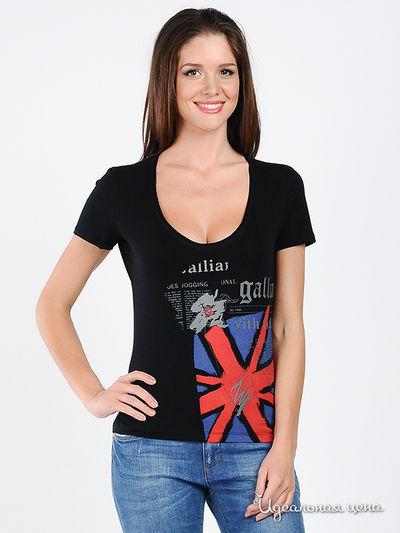 Футболка Galliano, цвет черный