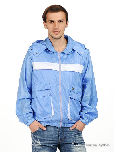 Ветровка Just Cavalli, цвет голубой, белый