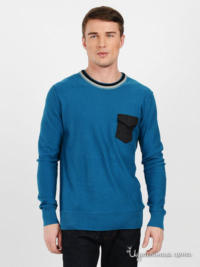 Пуловер Galliano, цвет синий, черный