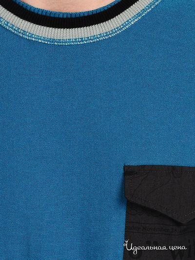 Пуловер Galliano, цвет синий, черный