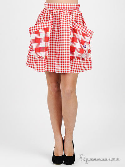 Юбка Fiorucci, цвет белый, красный