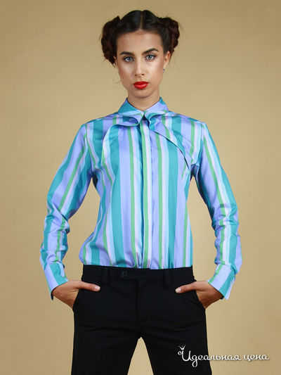 Блуза Satin, цвет голубой