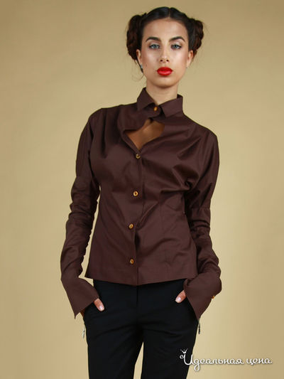 Блуза Satin, цвет Коричневый
